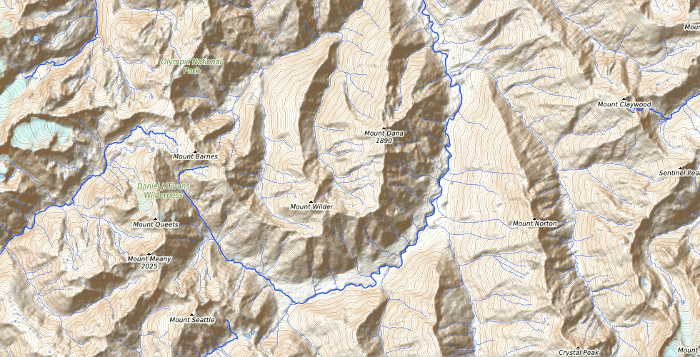 Offline topographic map